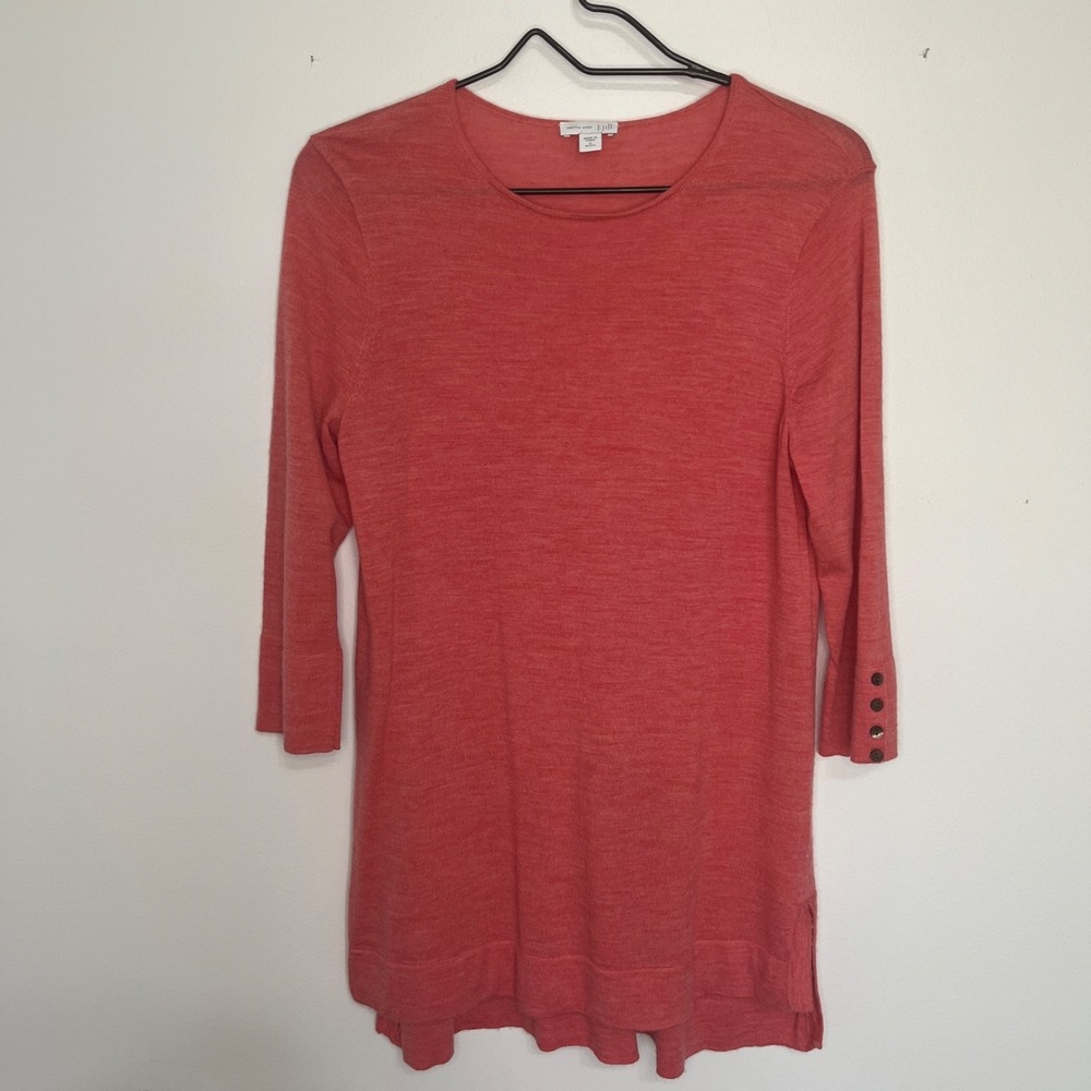 J Jill Merino Wool Tunic Womens S Petite Coastal Grandma Quiet Luxury Minimalist